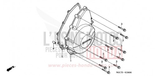 LEFT CRANKCASE COVER CBR1100XX5 de 2005